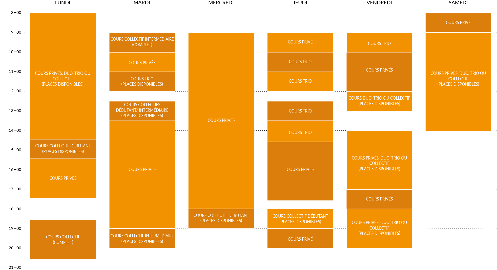 planning Studio Pilates Toulouse 2019-2020